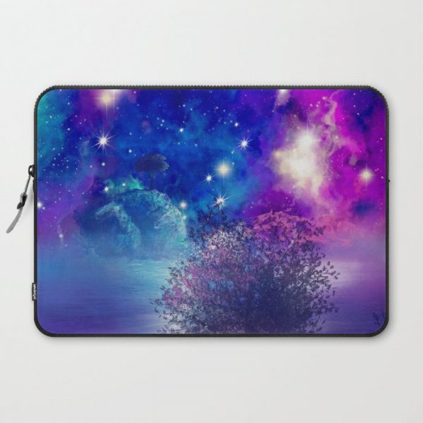 purple blue galaxy landscape Computer Cover by Bekim ART - Laptop Sleeve - 15"