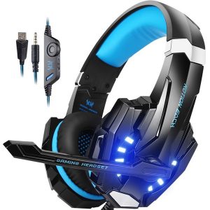 pvflymk tech stereo gaming headset casque deep bass game headphone with microphone led light for ps4 lappc gamer