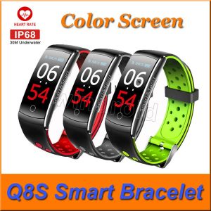 q8s smart bracelet fitness tracker heart rate monitor blood pressure ips color screen waterproof smart wristband watch cheap