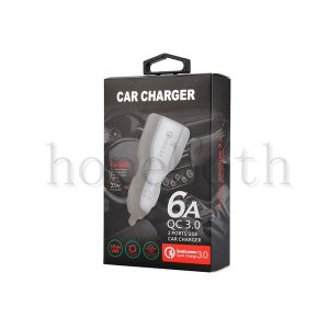 qc 3.0 fast charge 3.1a quick charge car charger dual usb phone charger with package