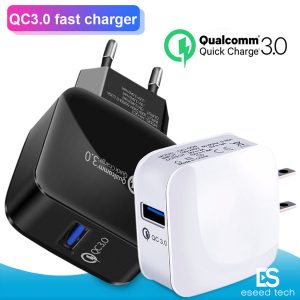 qc3.0 adaptive fast charging quick charger travel adapter home wall charger us eu version for iphone x samsung s9 note 9 without package