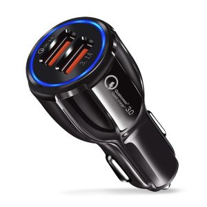 qc3.0 dual usb car charger 3.1a high-quality with package fast charging phone car-charger adapter 5v/9v/12v