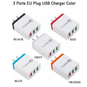 quick charge 3.0 usb charger 18w qc3.0 fast charging usb wall charger for iphone samsung xiaomi mobile phone charger us eu uk verson