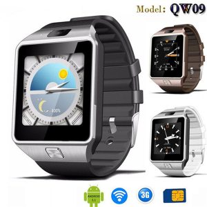 qw09 smart watch men android 4.4 mtk6572 512mb+4gb 3g wifi bluetooth smartwatch mp3 player weather for android ios phone