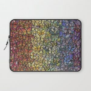 rainbow of butterflies aflutter Computer Cover by Sarah Knight - Laptop Sleeve - 13"