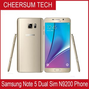 refurbished original samsung galaxy note 5 n920 dual sim unlocked phone octa core 4gb/32gb 5.7 inch 2560 x 1440