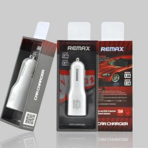 remax dual 2 ports 2.1a usb-powered intelligent car chargers adapter for iphone x 8 charger samsung galaxy s9 s8 retail package