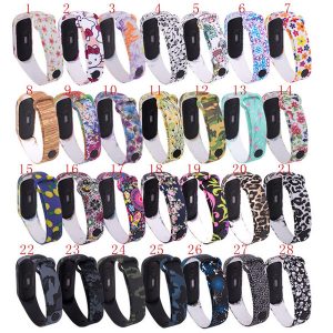 replacement printed patterns smart watch accessories for xiaomi mi band 3 strap watch bracelet miband 3 wrist band silicone band for xiaomi