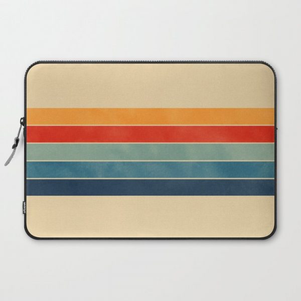 retro stripes Computer Cover by silhouettes - Laptop Sleeve - 15"