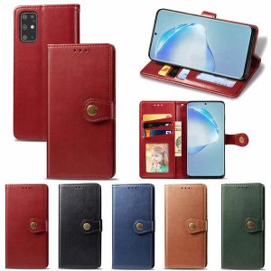 retro wallet leather p frame card slots case for samsung s20plus ultra a51 a71 a81 a91 m40s m60s m80s a90 5g google pixel 4 xl