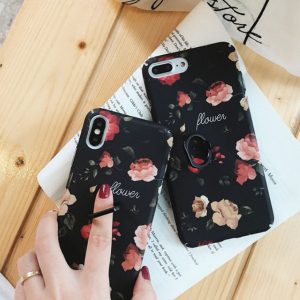 roses print artistic style for iphone 11/11pro/11pro max 6 7 8 plus x xr xs mas frosted ring phone case mobile phone case wholesale