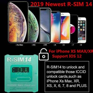 rsim14 r-sim nano unlock card for iphone xs max/xr/xs/8/7/6 4g ios 12 11 lot