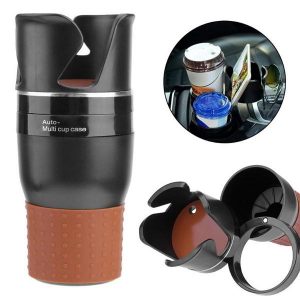 rubber multifunction car drinking bottle holder rotatable water cup holder cell phone organizer car interior accessories