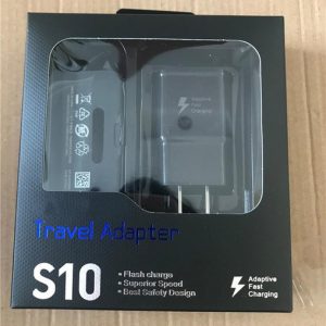 s10 2 in 1 charger kits fast charging usb wall charger ac charge s10 type c cable travel adapter retail package for samsung s10 s9 plus s8