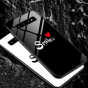 samsung s10/s10 plus/s10e/m10/m20 shockproof phone case balck white case popular protective concise back cover letter print case