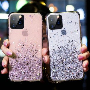 shiny glitter stars cell phone case 4 colors exopy for iphone 11 pro max x xr xs max 6 6s 6plus 7 7plus 8 8plus soft tpu back cover