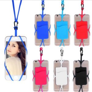 silicone lanyards neck strap necklace sling card holder strap for iphone x 8 universal mobile cell phone