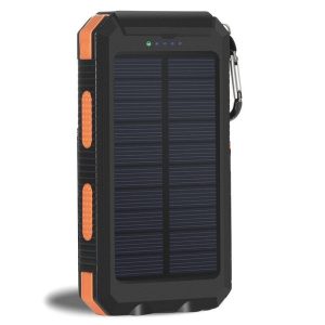 solar power bank 20000mah usb powerbank battery external portable waterproof charging camping led light 2 usb