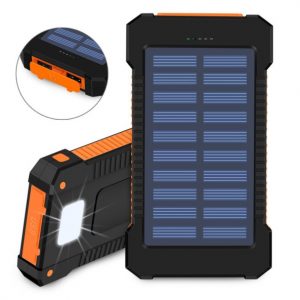 solar power bank charger waterproof phone external battery dual usb power bank 10000mah