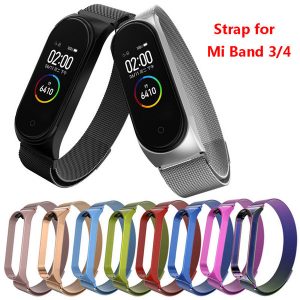 stainless steel strap for xiaomi mi band 4 3 metal milanese magnetic wristband for miband 4 3