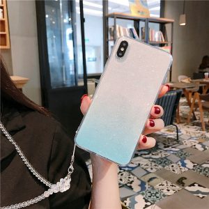 starry sky silver foil mobile phone case for samsung note10 pro s10 gradient color s8 transparent s9 drop glue glitter