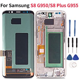 super amoled lcd for samsung s8 plus g955/s8 g950 lcd display touch screen digitizer assembly no burnshow no dead pixel