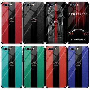 [tongtrade] tempered glass case for iphone 11 pro x xs max 8 7 6s 5s plus oppo r17 huawei p30 custom grained leather porsche cover case