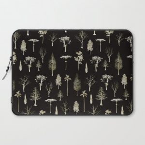 trees pattern Black edition Computer Cover by franciscomffonseca - Laptop Sleeve - 15"