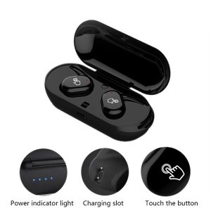 tws-9100 wireless bluetooth earphone stereo headset bluetooth 4.1 earbuds with charging socket for iphone 7 8