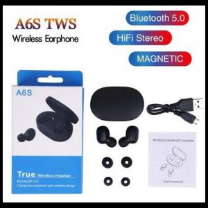 tws a6s headphone bluetooth 5.0 wireless earbuds life waterproof bluetooth headset with mic for all goophone