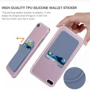 ultra-slim self adhesive credit card wallet card set card holder colorful silicon for smartphones for iphone x 8 7 6s sumsung s8c