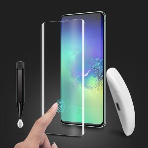 uv glass for samsung s20 s20plus note10 pro s10 s9 plus for huawei mate30 pro p30 mate20 pro uv glass for s10 with fingerprint unlock