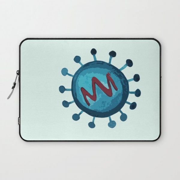 virus inspired illustration Computer Cover by Mikiki Illustrations - Laptop Sleeve - 13"