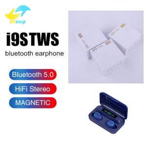 vitog real i9s tws 5.0 wireless bluetooth earbuds headphone earphone mini audifonos sport headset with charging box