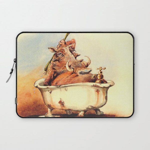 warthog's bath Computer Cover by Rose Rigden - Laptop Sleeve - 13"