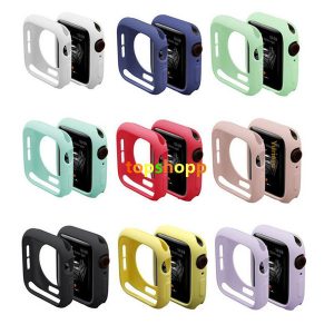 watch case for iwatch series 1/2/3/4 cover fall resistance soft tpu silicone case for apple watch 44mm 40mm 38mm 42mm cover band strap