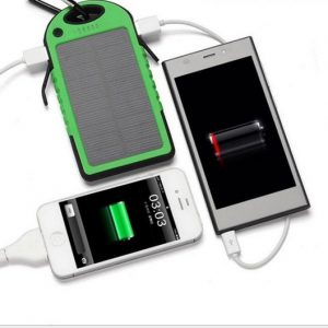 waterproof solar power bank dual usb port led light powerbank 10000mah