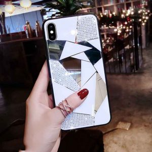 wholesale phone case for iphone 11 pro max/11pro/11 xr xs xsmax 6p/7p/8p 6/7/8 fashion silicone back cover with rhinestone 2 colors