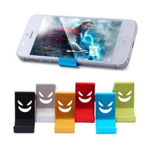 wholesale-universal phone mini aluminum stand holder for tablet metal alloy little smile devil mount random color for iphone mp4 gps samsung