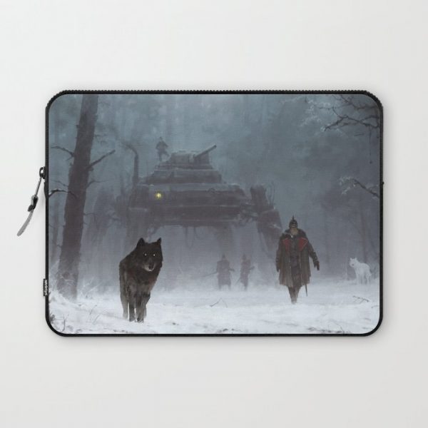 winter walk through the woods Computer Cover by Jakub Rozalski - Laptop Sleeve - 13"