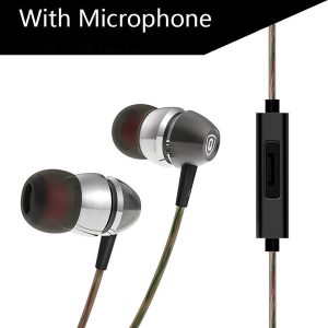 x8 cellphone metal earphone bass sound effect hifi music in-ear headphone with microphone wireed control