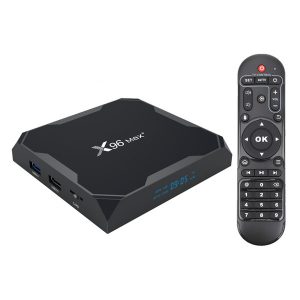 x96 max plus smart tv box android 9.0 amlogic s905x3 quad core ddr4 4gb 64gb 2.4g/5ghz wifi bt 1000m 4k google player x96max+