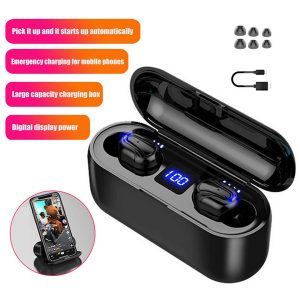 zzyd hbq-q32-1 tws 5.0 stereo wireless bluetooth earphone wireless earphone waterproof mini bt earphones with microphone for smartphone